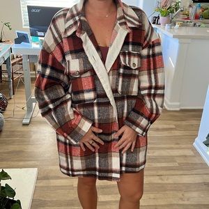 Large Red & White Flannel